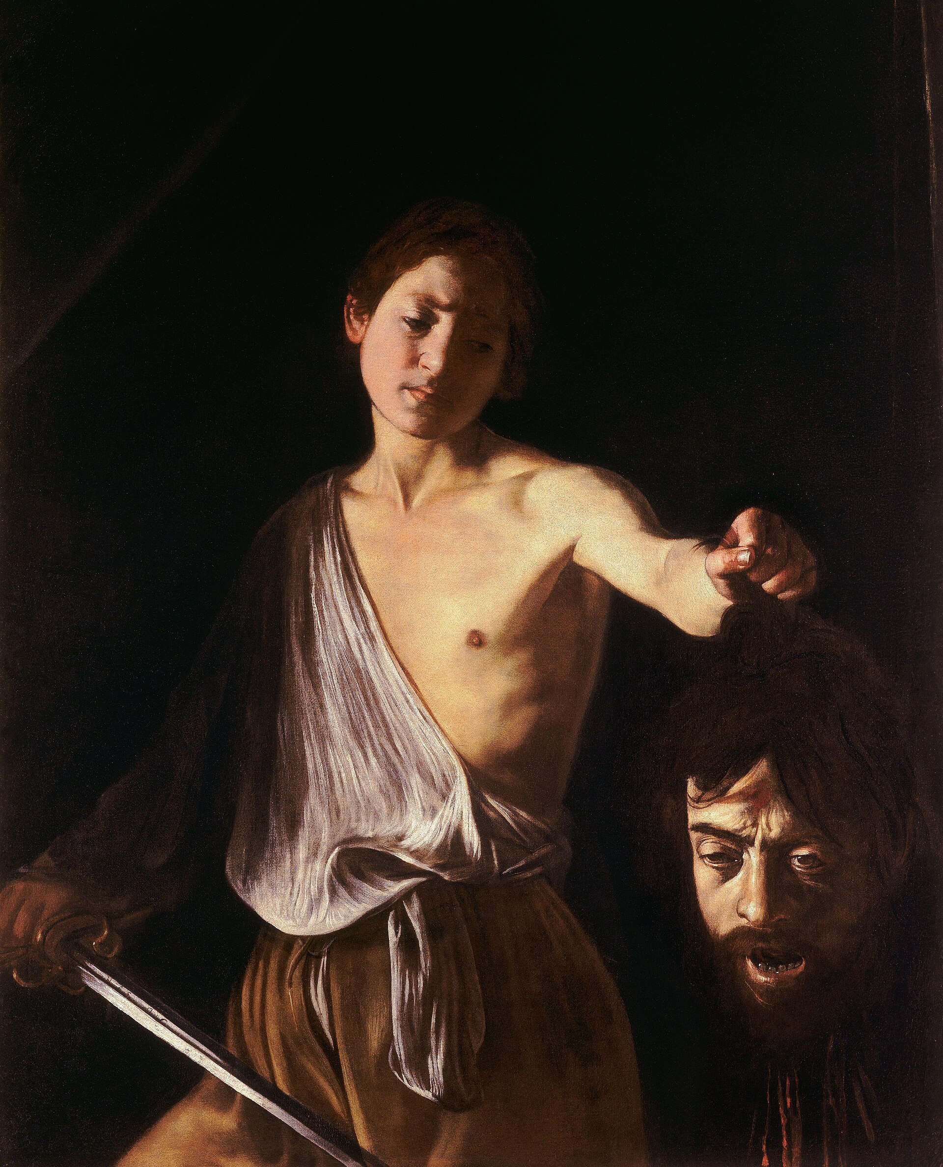 Davide con la testa di Golia di Caravaggio alla Galleria Borghese