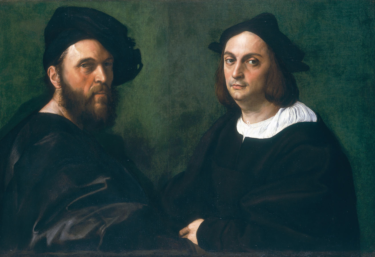 Raphael’s double portrait at the Doria Pamphilj Gallery, two Venetian men of letters at half length side by side