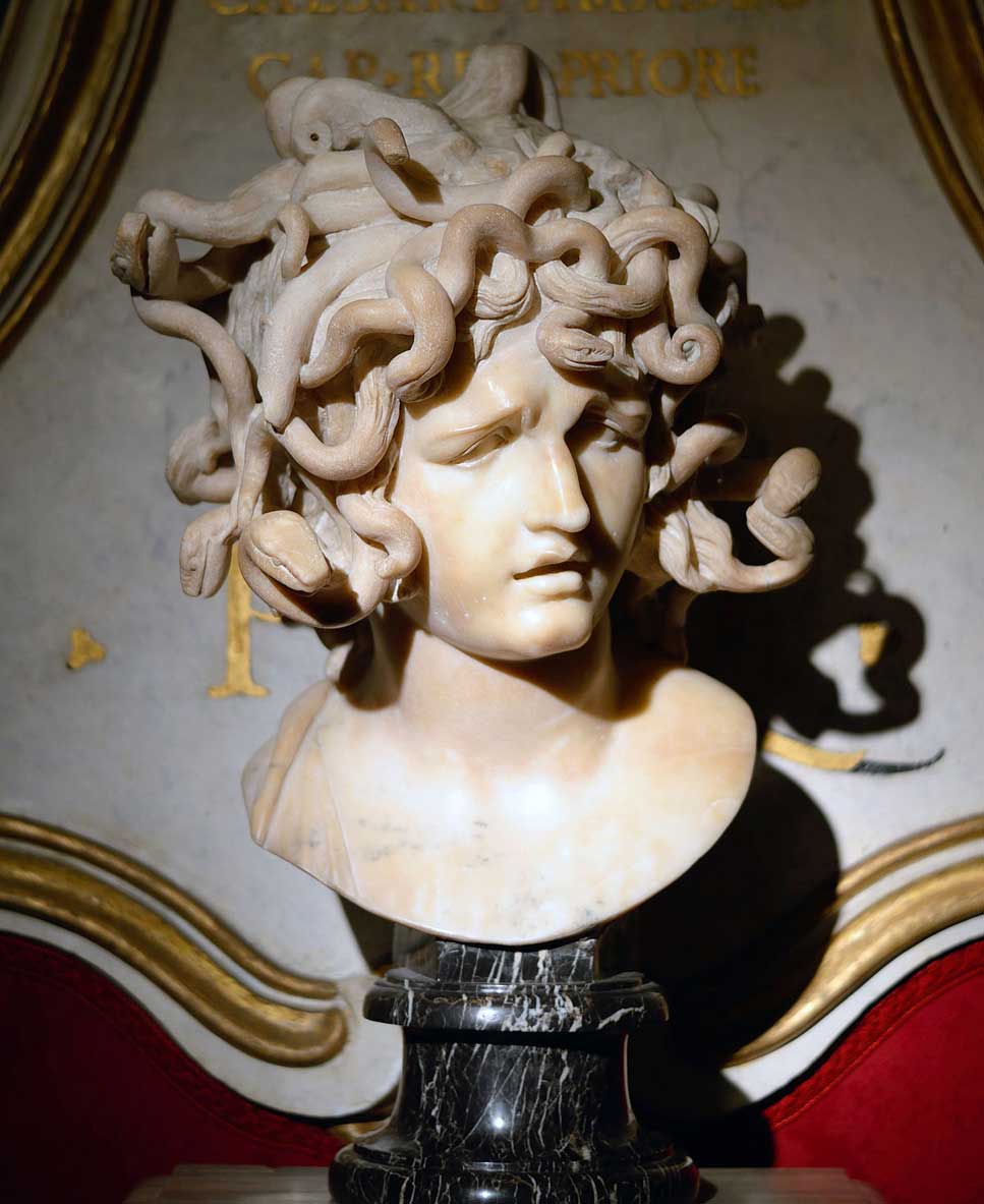 testa di medusa di bernini ai musei capitolini