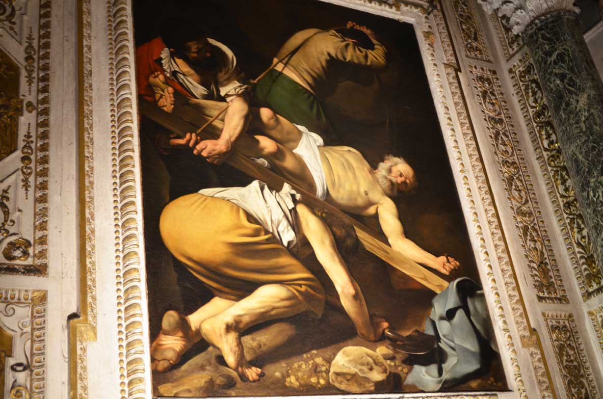 martirio di san pietro a santa maria del popolo a roma