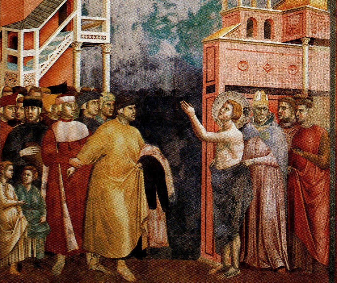 giotto di bondone rinuncia di san francesco