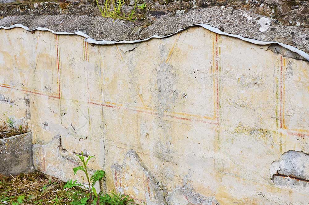 particolare del palazzo dell'imperatore adriano a tivoli