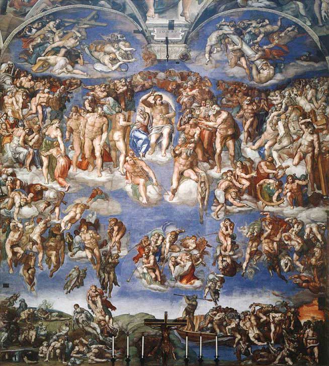 il giudizio universale di michelangelo nella cappella sistina