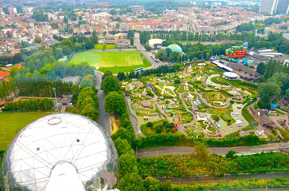 il panorama dall'atomium