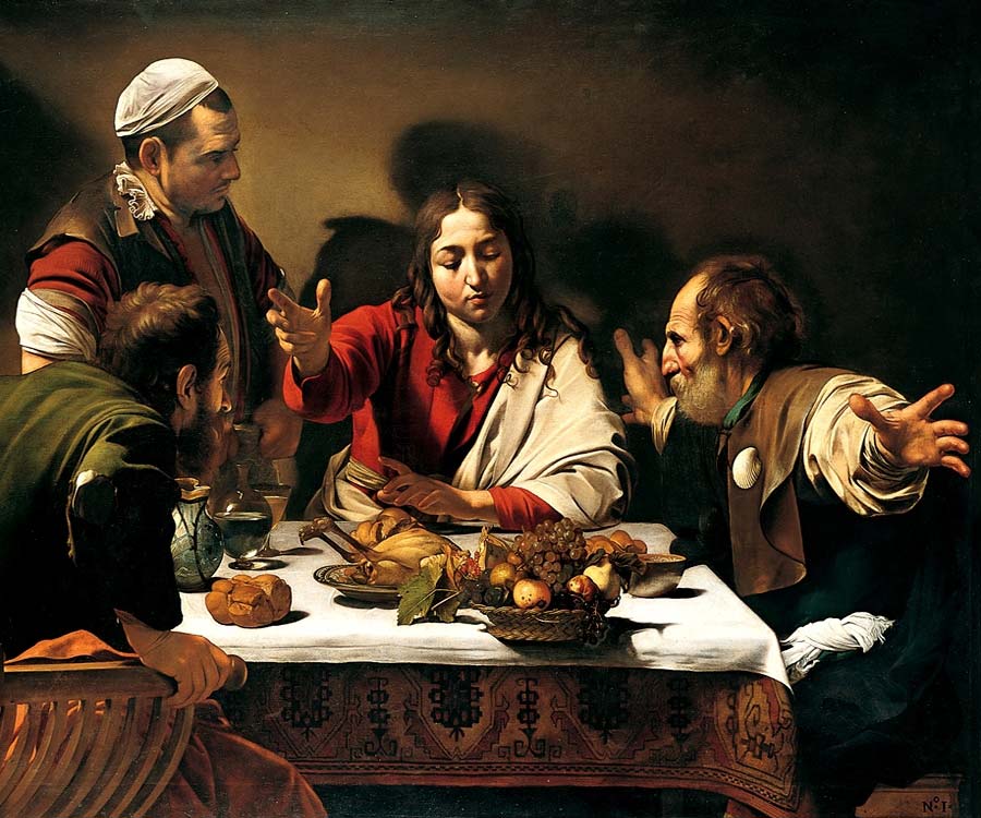 la cena in emmaus, dipinto di caravaggio
