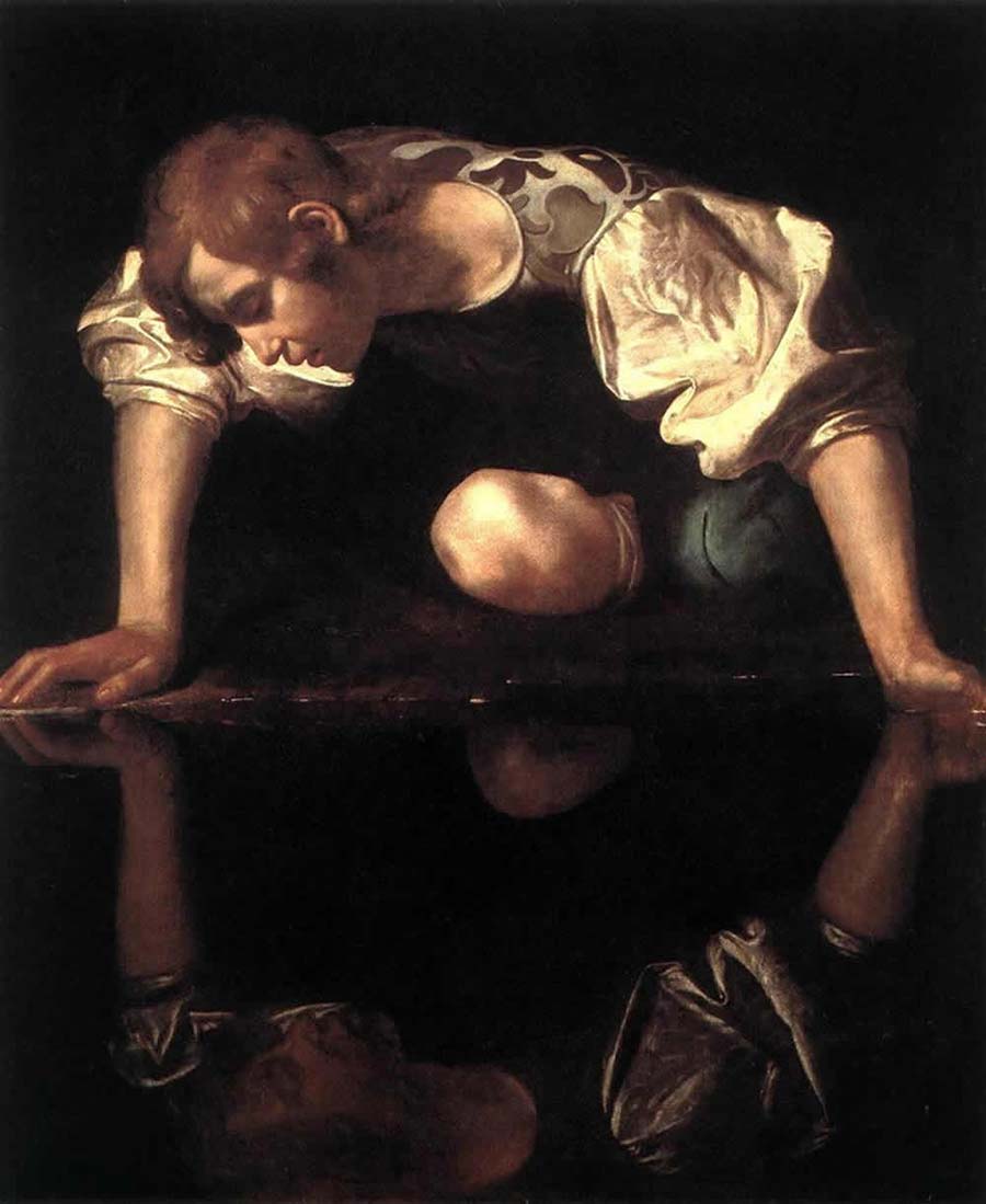 narciso, dipinto di caravaggio