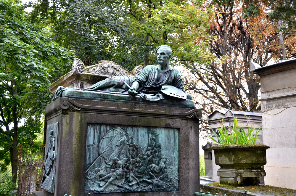 the tomb of Géricault at Père-Lachaise in Paris