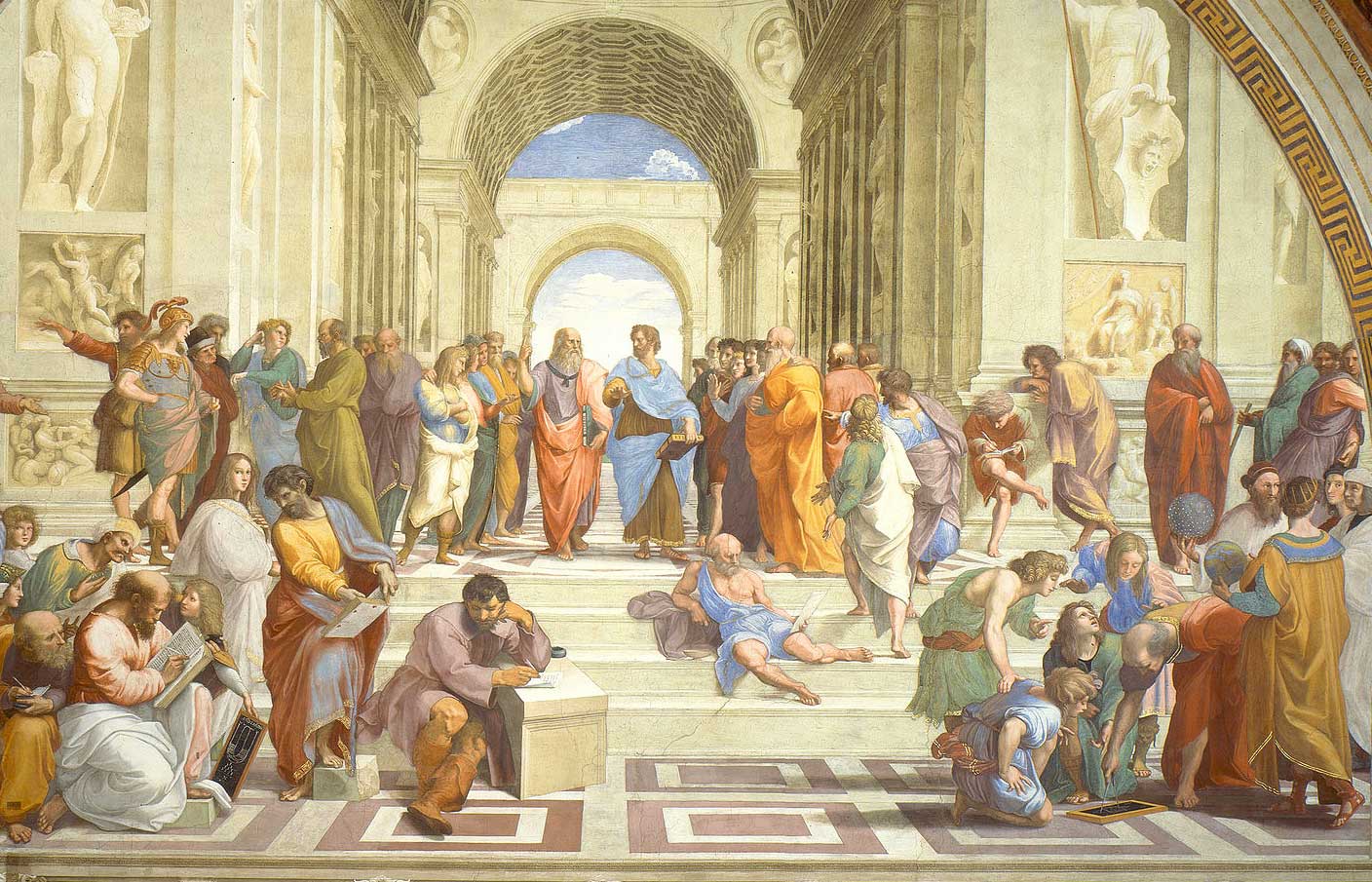 la scuola di atene affresco