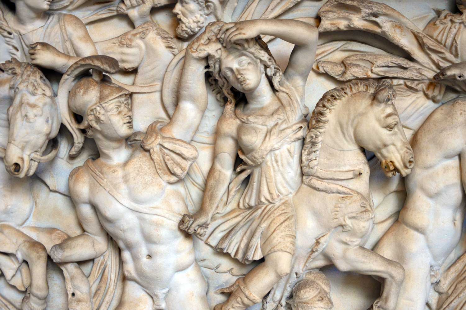 particolare sarcofago romano