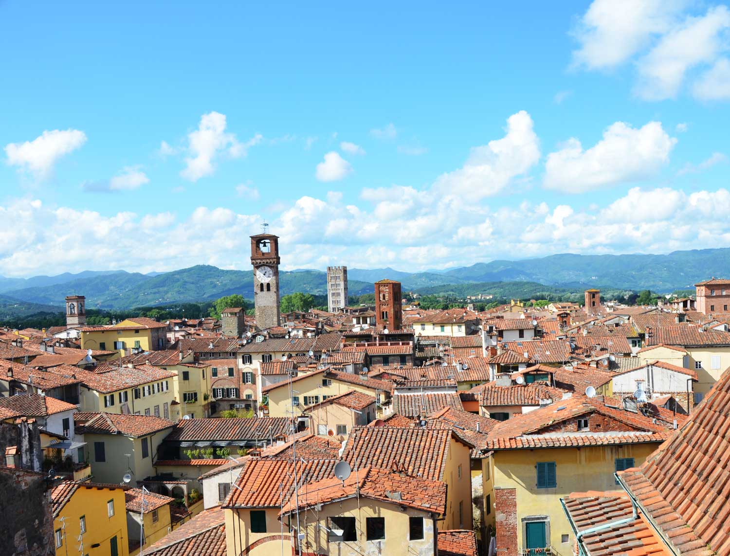 Panoramica aerea di Lucca Panoramica aerea di Lucca