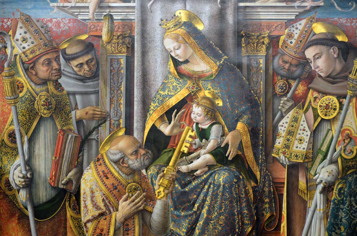 la consegna delle chiavi a san pietro di crivelli alla gemäldegalerie