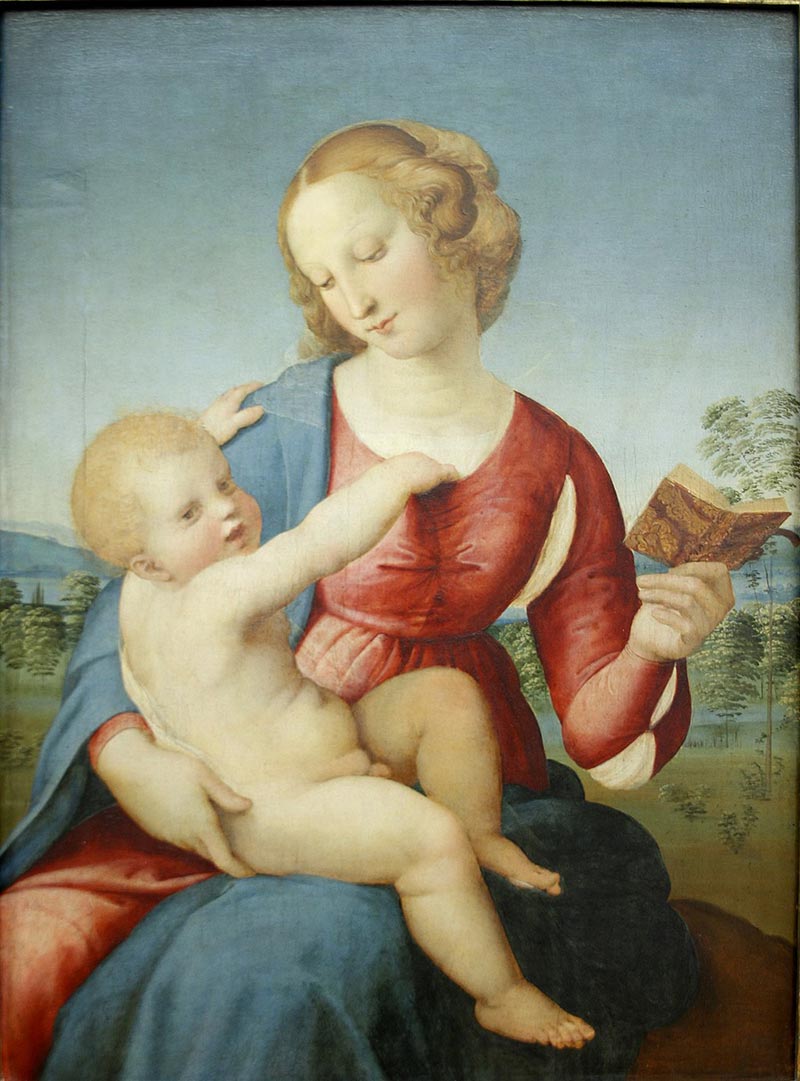 la madonna colonna di raffaello alla gemäldegalerie