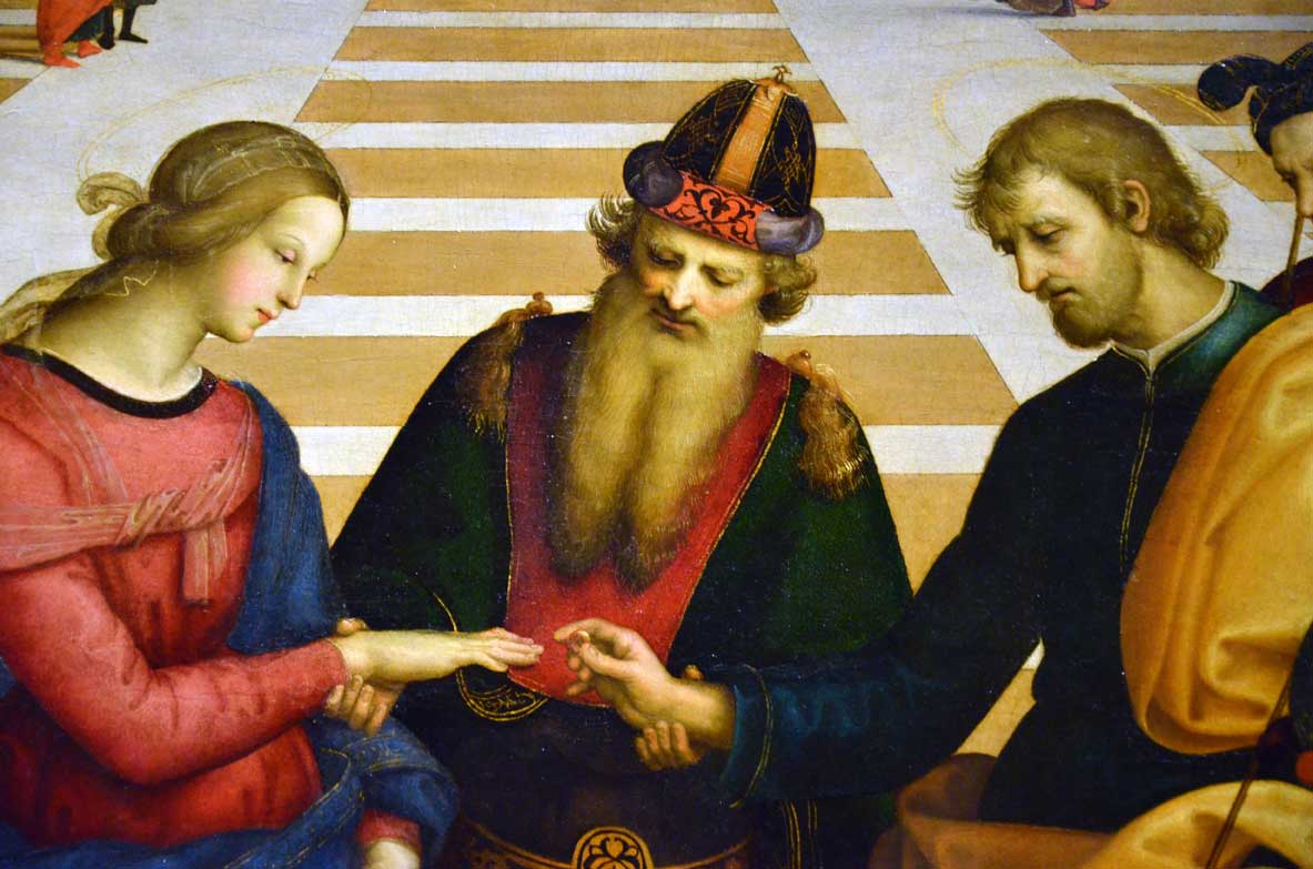 lo sposalizio della vergine di raffaello alla pinacoteca di brera