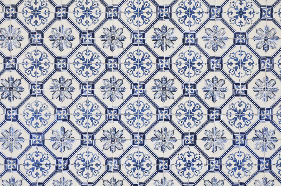 the classic Lisbon majolica inside the azulejos museum