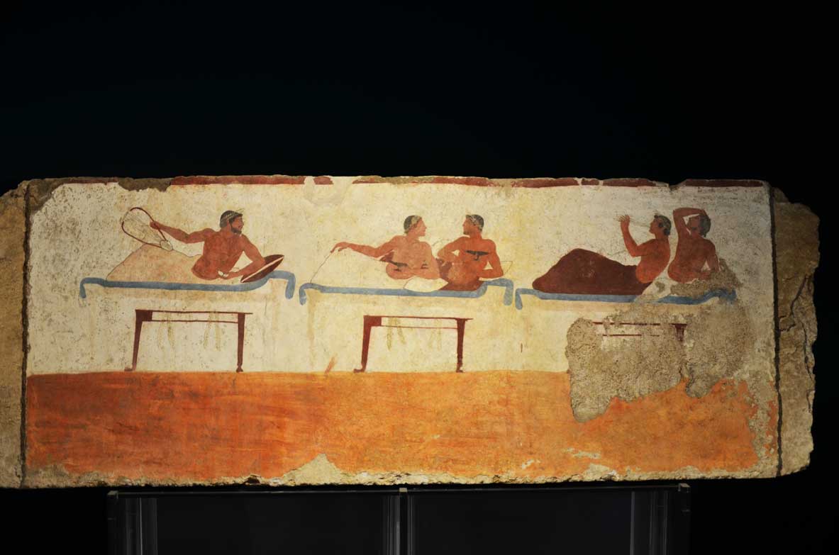 La tomba del tuffatore nel museo archeologico di Paestum
