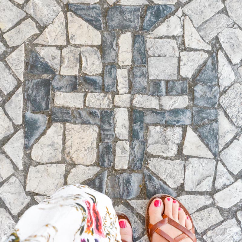 croce templare sul pavimento di tomar