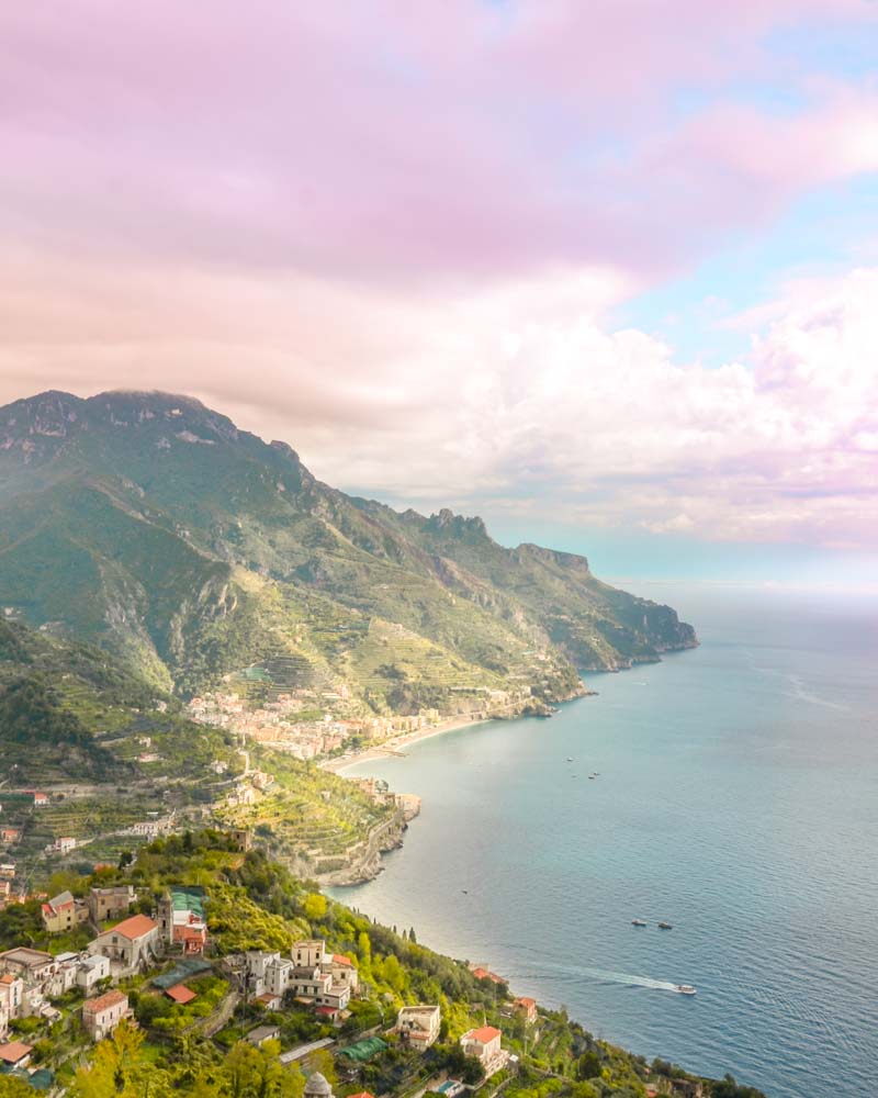 Panorama da ravello in costiera